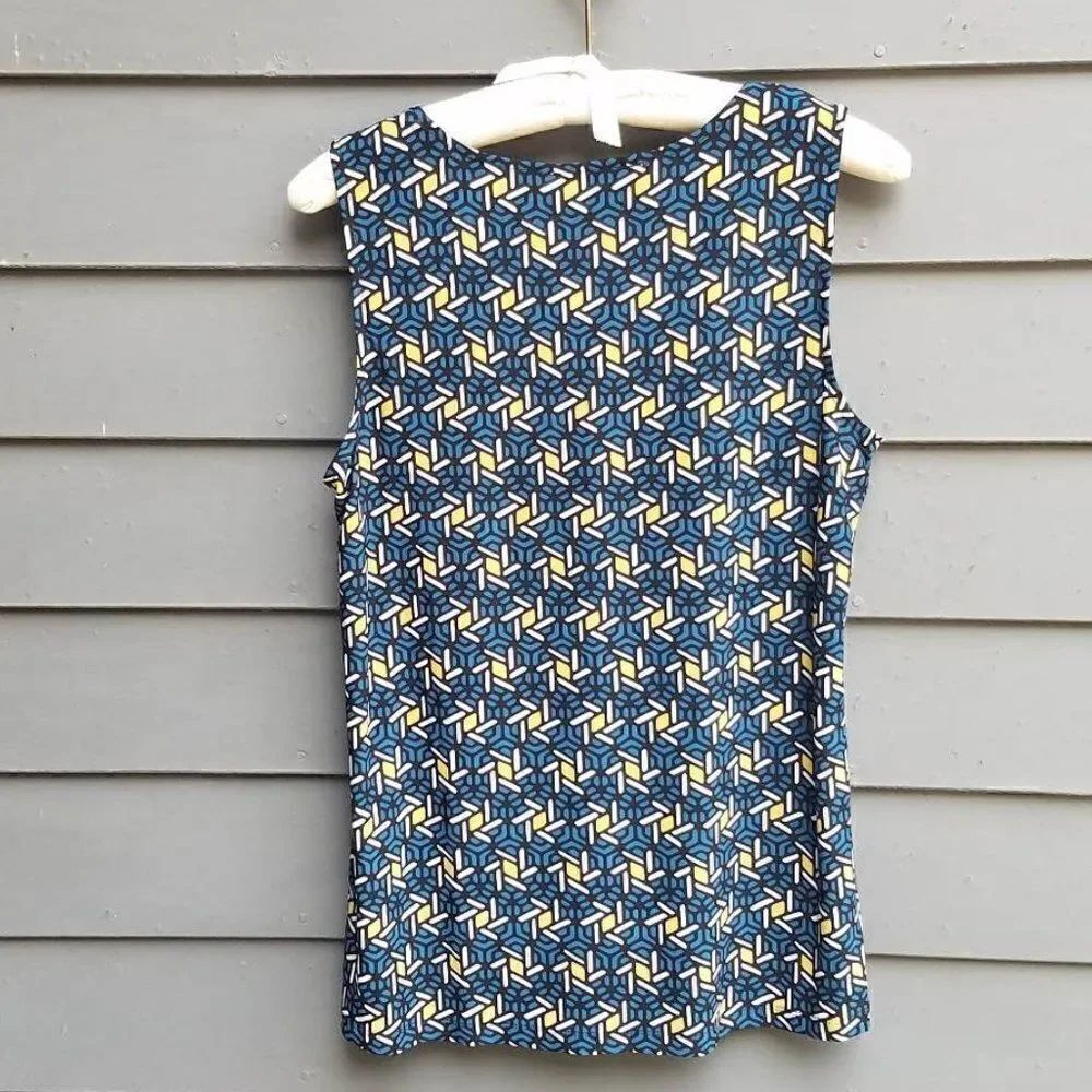 Jones Studio Teal Yellow Shell Size Large - Picture 3 of 9